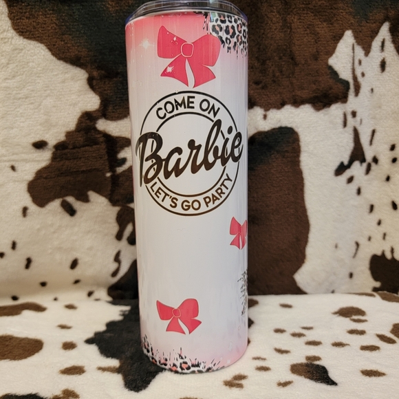 Barbie Animal Print 20oz Skinny Tumbler Insulated Cup - Picture 10 of 12